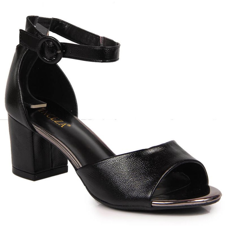 Crne sandale na post Vinceza W JAN96A crno