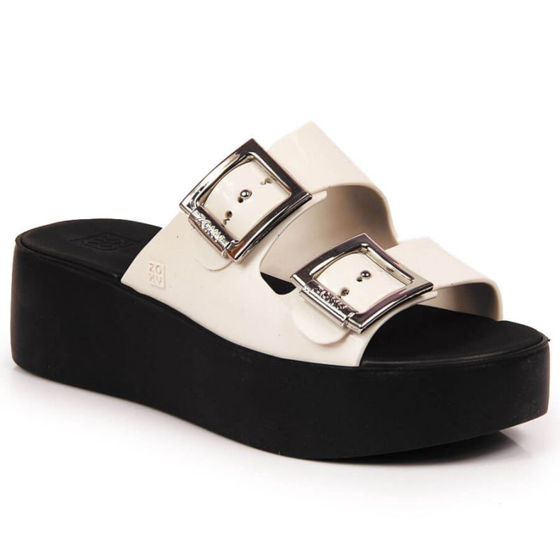 Gumene papuče na platformi Zaxy W INT1707 bijele boje bijela