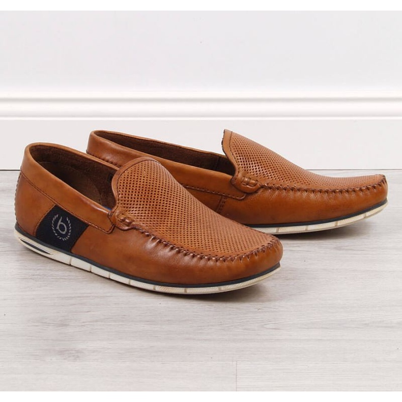 Bugatti JJ153094 kožne mokasine, smeđe smeđa