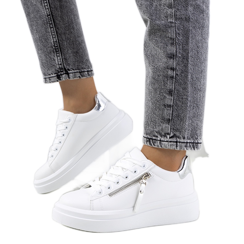 Tamis ženske bijele i srebrne tenisice bijela srebro