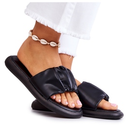 S.Barski Ženske klasične crne papuče Feline crna