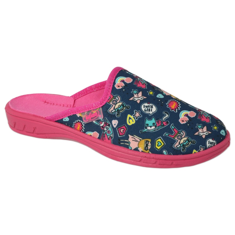 Dječje papuče Befado 707Y423 Šarene aplikacije plava