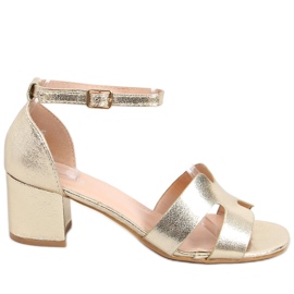 Nabila zlatne sandale na visoku petu zlatni