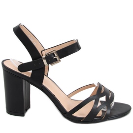 Rania Crne sandale na visoku petu crna