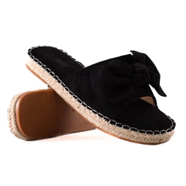 TRENDI Crni Kalpki sa mašnom crno