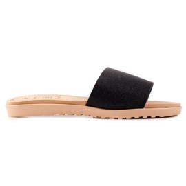 TRENDI Svjetlucave papuče crna