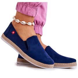 Ženske espadrile slip-on Big Star JJ276003 Teget tamnoplava