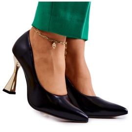 Lewski Shoes Modne kožne cipele Lewski cipele 3083 crne i zlatne crna