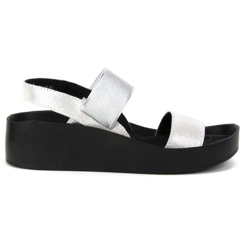 Filippo DS767 / 19 Si Srebrne sandale srebro siva