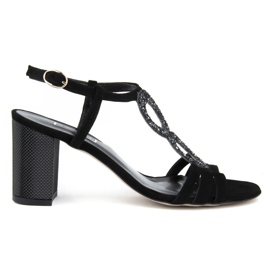 Sandale Filippo 1453 crne antilop crna