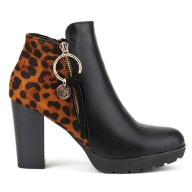 Čizme Filippo DBT1007 / 19 Bk Br Black Brown smeđa crna