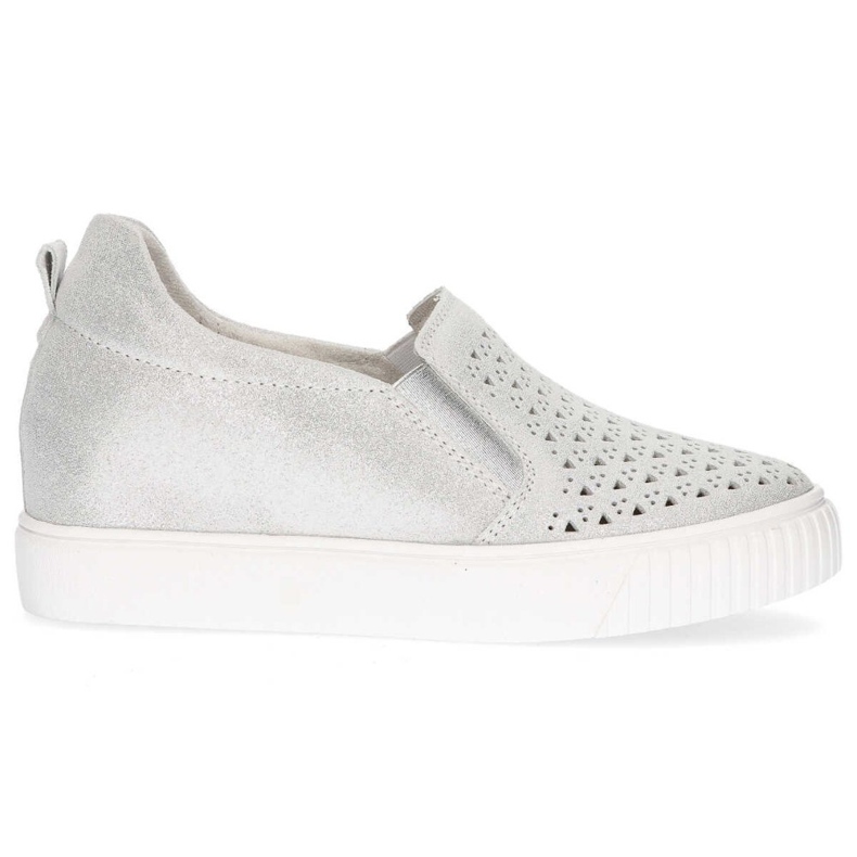 Kožne cipele Filippo DP1398 / 20 Si srebrne srebro