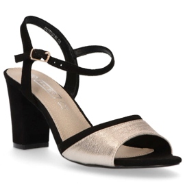 Filippo DS777 / 20 Bk Go crno zlatne sandale crna zlatni