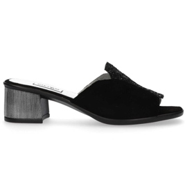 Filippo papuče 1442 Black Suede Sequins crna