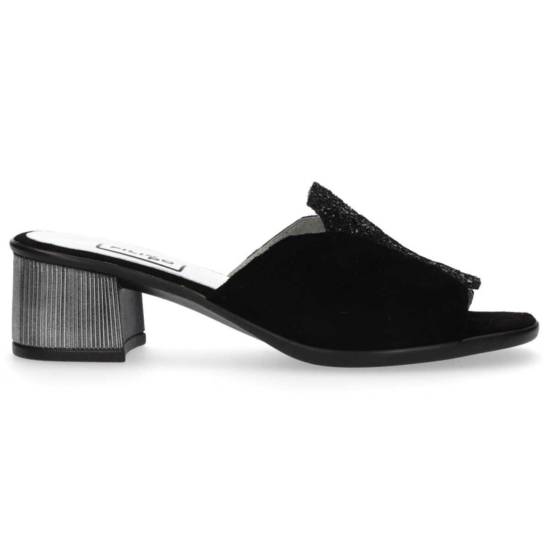 Filippo papuče 1442 Black Suede Sequins crno
