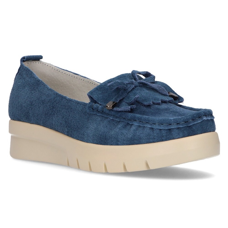 Kožne mokasinke Filippo DP2030 / 21 Bl plave plava