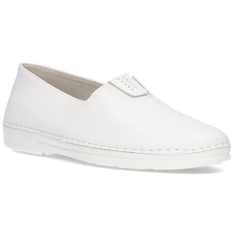 Kožne slip-on cipele Filippo DP2134 / 21 Wh bijele bijela