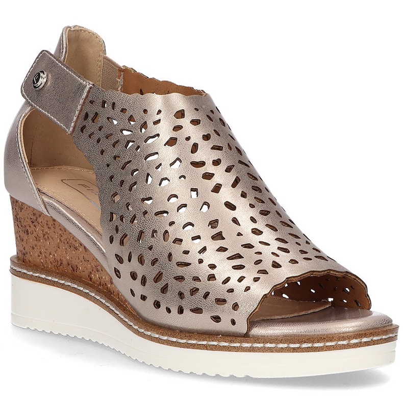 Sandale na klin Filippo DS2074 / 21 Go zlatne zlatna