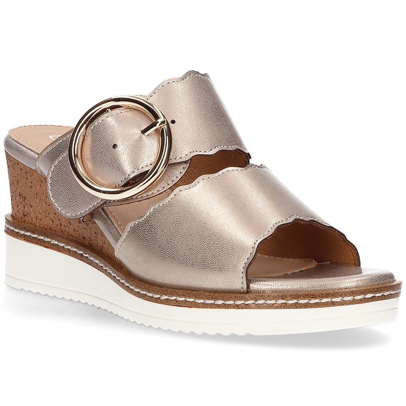 Zlatne papuče na klin Filippo DK2078 / 21 Go zlatna