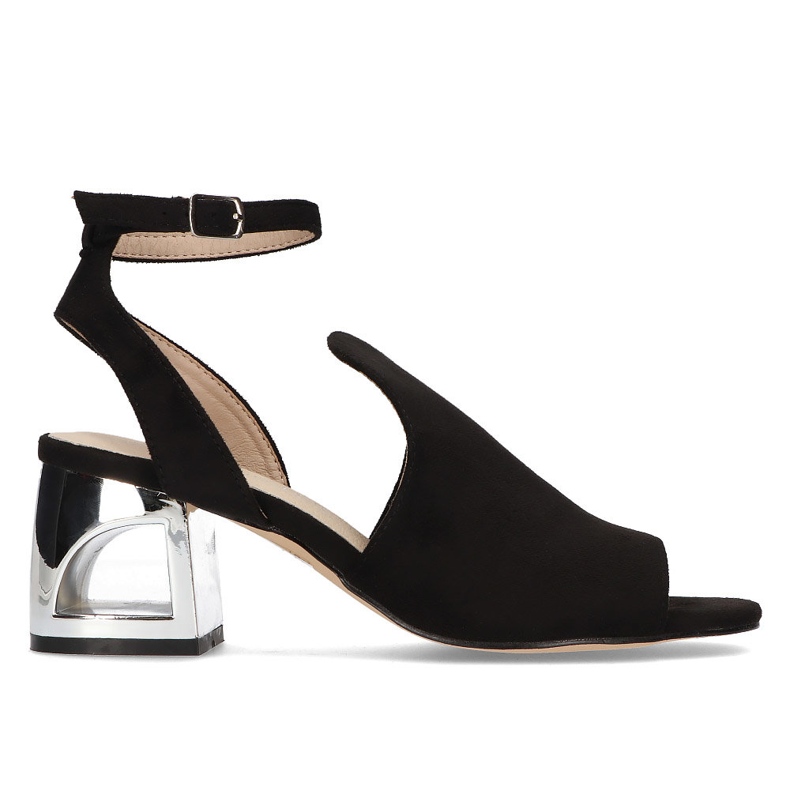 Crne Filippo DS2107 / 21 Bk sandale na petu crno