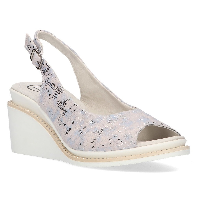 Kožne sandale Filippo DS2150 / 21 Si srebrne srebro