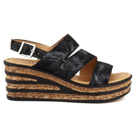 Sandale Filippo 513 Czarny Mazan crna