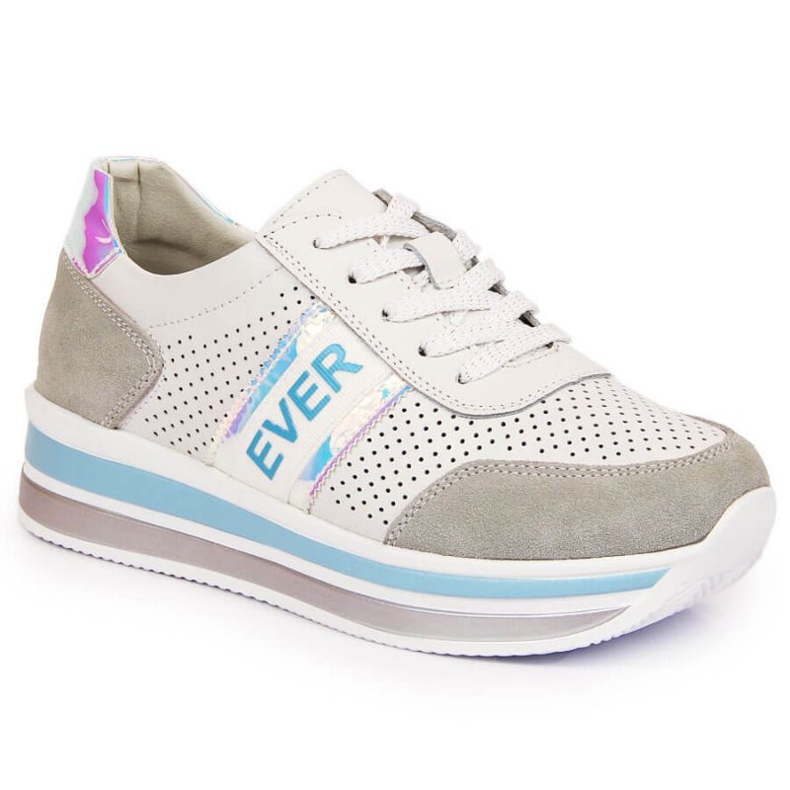 Kožne tenisice na holo platformi Filippo W PAW150C bijele bijela