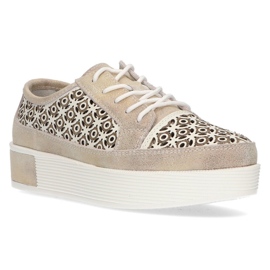 Kožne cipele FILIPPO DP2026 / 22 Go zlatne zlatni