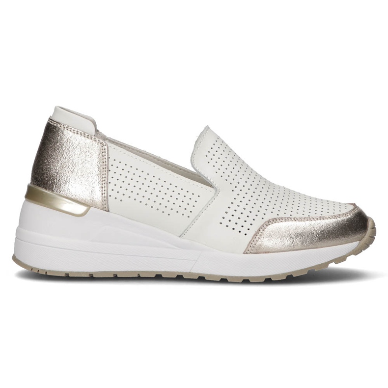 Kožne cipele Filippo DP3537 / 22 Wh bijele bijela srebro