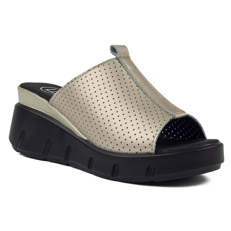 Kožne papuče Filippo DK3594 / 22 Go zlatne zlatna