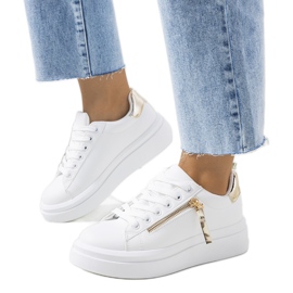 Bijelo zlatne ženske tenisice Tamis bijela zlatni