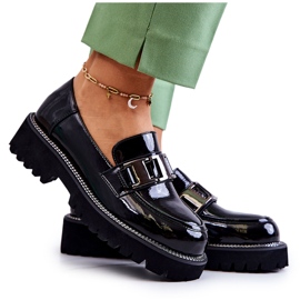 S.Barski Lakirane kožne cipele u crnoj boji Corine crna