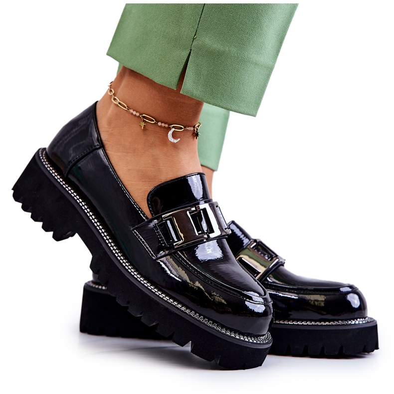 S.Barski Lakirane kožne cipele u crnoj boji Corine