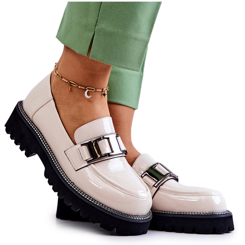 S.Barski Lakirane kožne cipele svijetlobež Corine