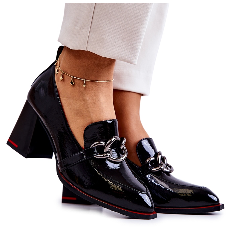 S.Barski Elegantne pumpice na crnom Callimu