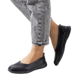 Mirjam crne kožne balerinke crna