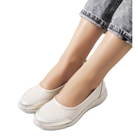 Kožne balerinke Mirjam bež boje