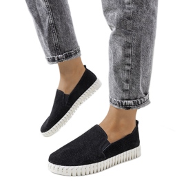 Crne kožne Madiha tenisice crna