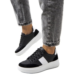 Ontario ženske crne tenisice crno srebro