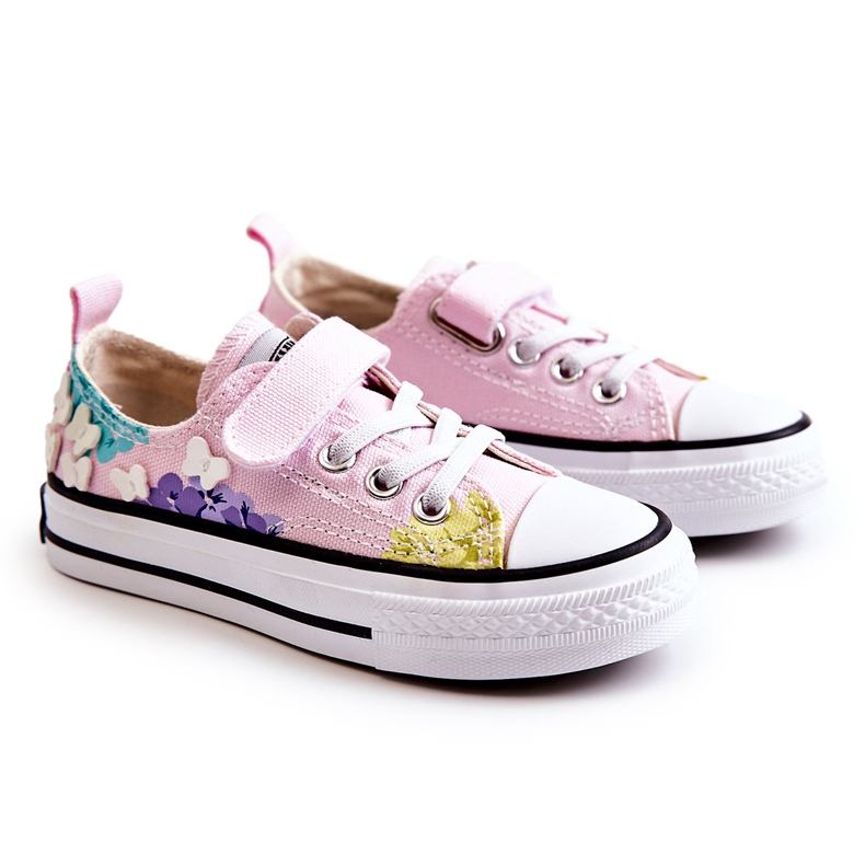 PA1 Dječje tenisice Pink Buster s printom od tkanine ružičasta