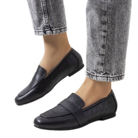 Crne kožne ženske cipele od javora crno