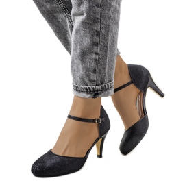 Crne sjajne Rosetown pumpe crna