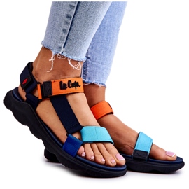 Ženske sportske sandale Lee Cooper LCW-22-34-0953L Multicolor tamnoplava plava narančasta