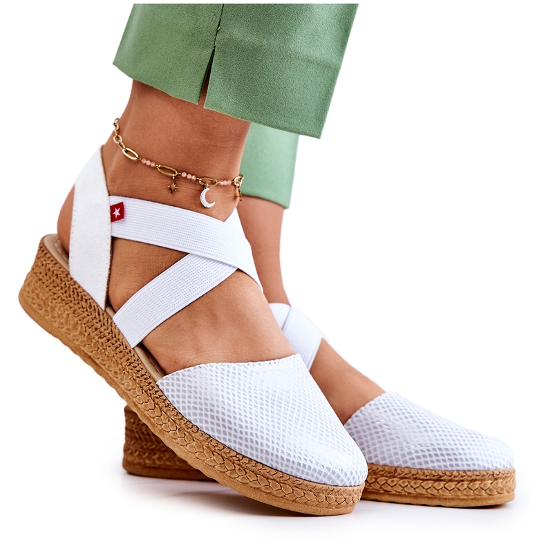 Modne ženske espadrile Big Star JJ276036 Bijele bijela