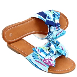 Lotos Plave papuče s cvjetnim printom plava višebojan