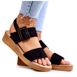 Ženske sandale od antilopa Big Star JJ276031 crne crna