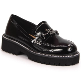 Crne lakirane cipele W S. Barski crno