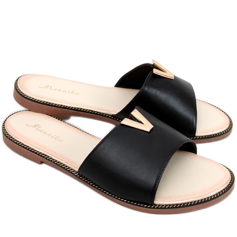 Willow Black ženske papuče za lice crno