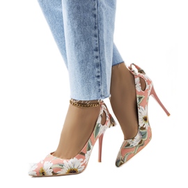 Ružičaste štikle s cvjetnim uzorkom Jalisa bijela ružičasta višebojan