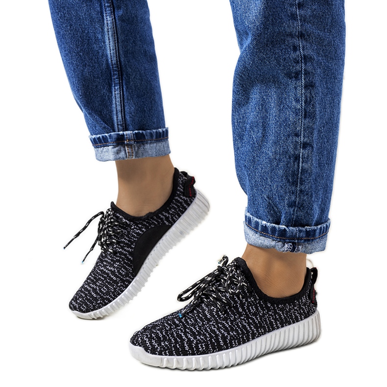 Crne čarape Embro crno siva